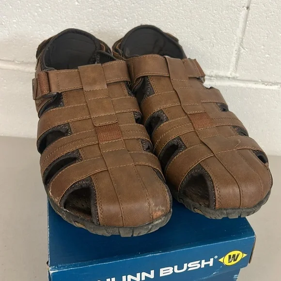 W/ box nunn bush riobravo sandal sz12w tan #84799 leather mens - Picture 2 of 8